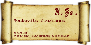 Moskovits Zsuzsanna névjegykártya