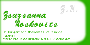 zsuzsanna moskovits business card